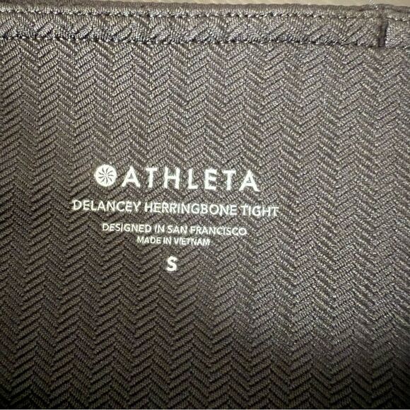 Athleta Leggings Small Black Delancey Herringbone Tight Ribbed Athleisure Gym - Picture 9 of 13